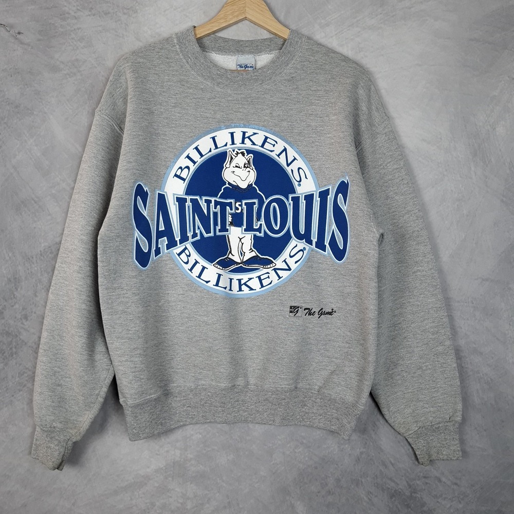 Vintage St. Louis Billikens Sweatshirt Mens Medium NCAA Basketball USA 90s